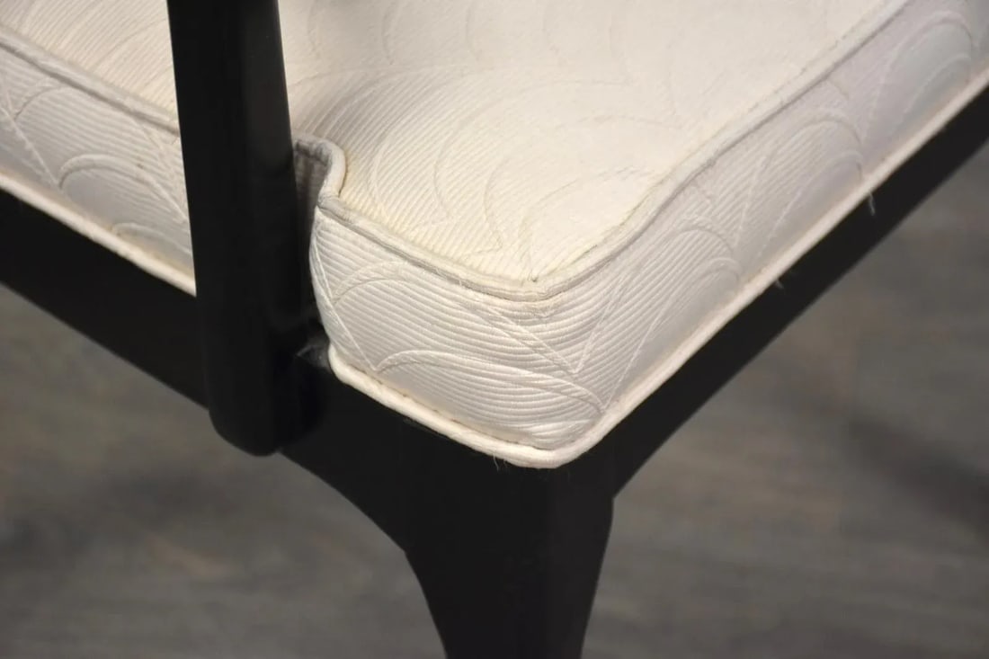 1970s Black Lacquer Dining Chairs - Set of 6 - 7