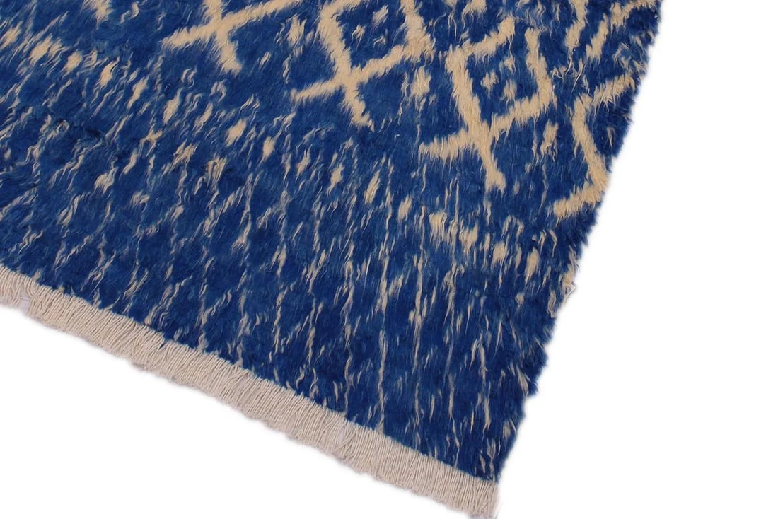 1990s Boho Chic Modern Moroccan Wool Rug - 4'1'' * 6'1'' - 3