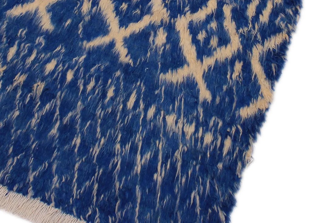 1990s Boho Chic Modern Moroccan Wool Rug - 4'1'' * 6'1'' - 5