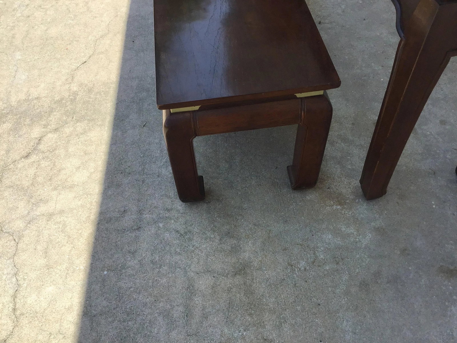 1970s Chinoiserie Style Console Table with benches - Set of 3 - 10