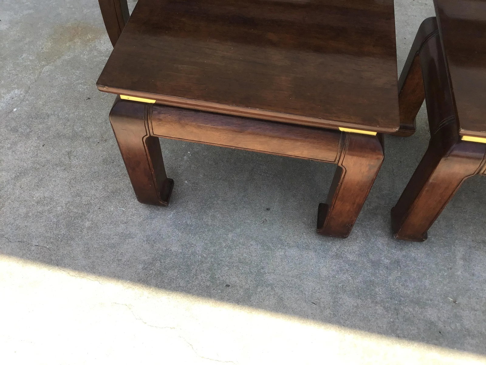 1970s Chinoiserie Style Console Table with benches - Set of 3 - 3