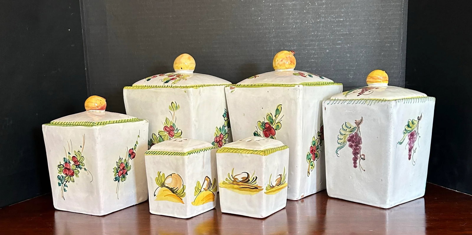 Vintage Italian Canister Set - 5 Piece Set - 5