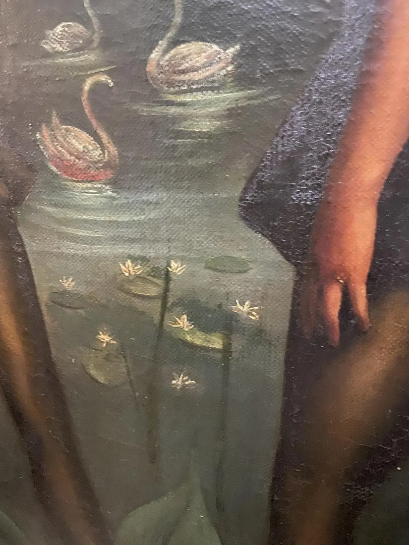 Black Swans Painting by June Cameron Circa 70s' - 7