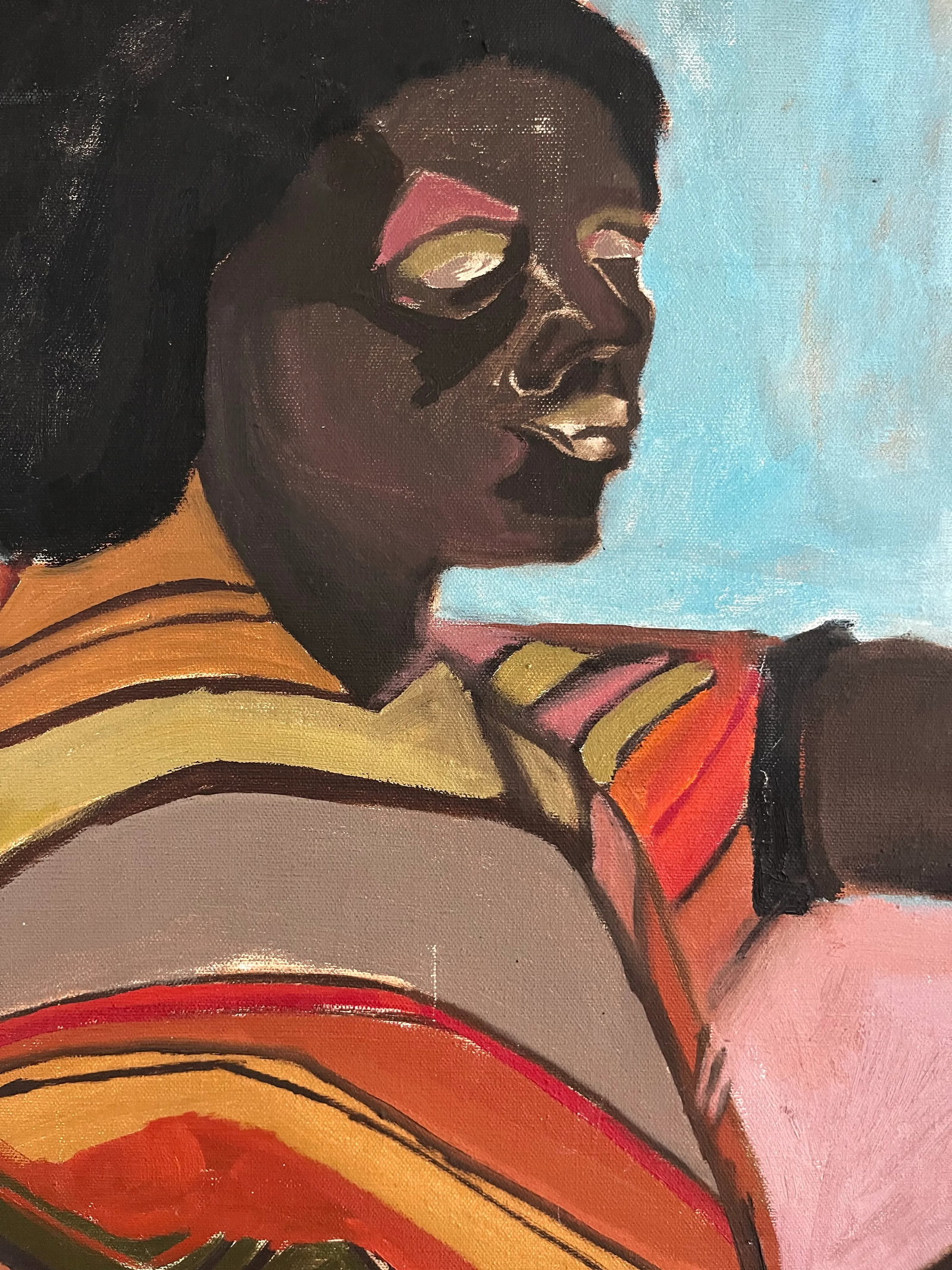 Contemporary Oil Painting of a Seated Woman - 6