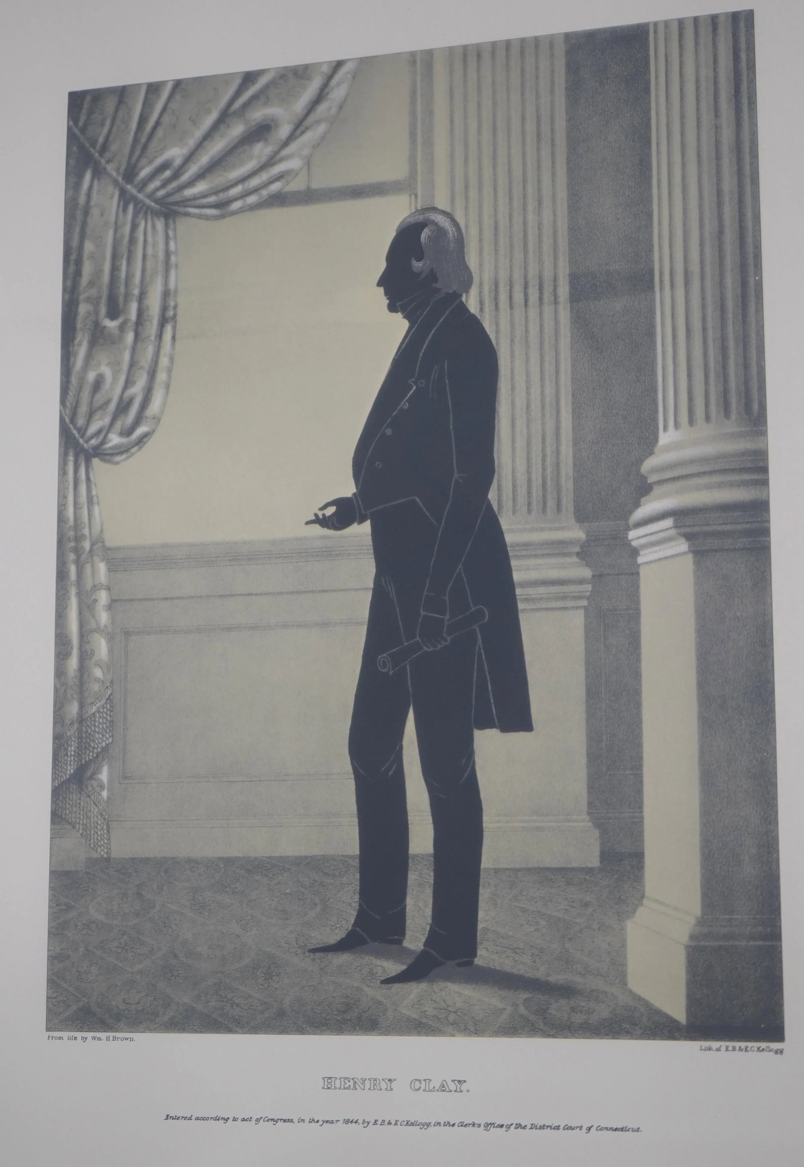 Pair State Representatives Calhoon & Clay Framed Silhouettes - 7