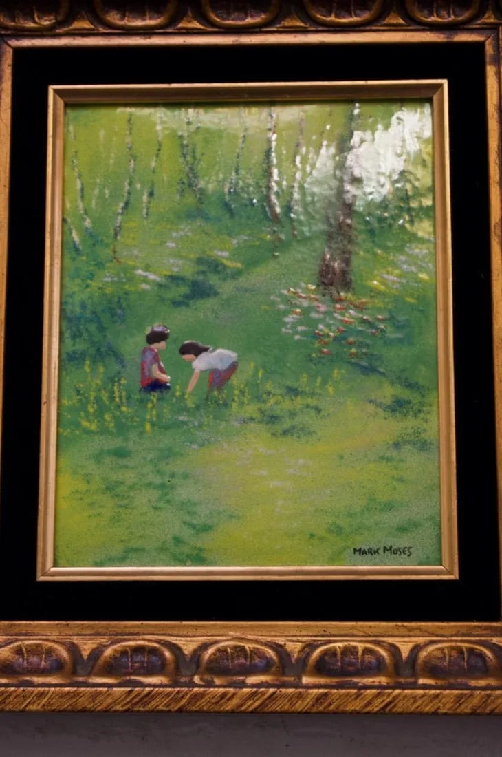 1960s Enamel on Copper Painting by Mark Moses - 4