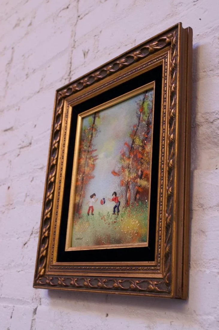 French Enamel on Copper Painting by Louis Cardin - 2