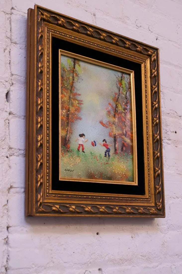French Enamel on Copper Painting by Louis Cardin - 3