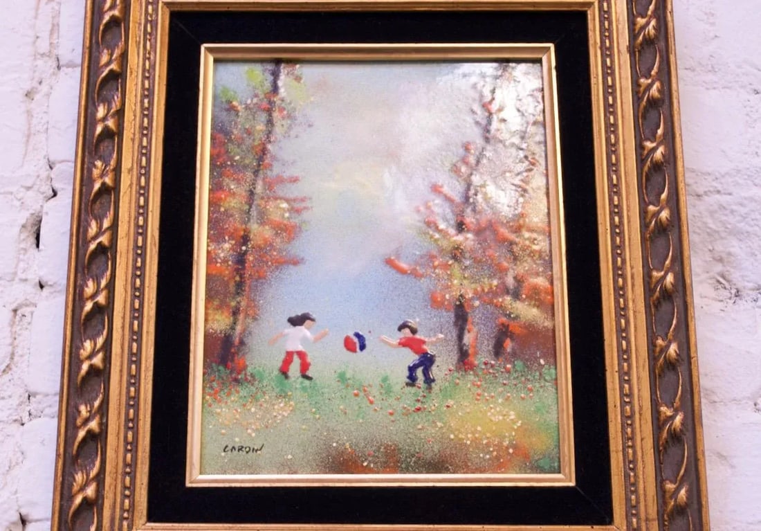 French Enamel on Copper Painting by Louis Cardin - 4