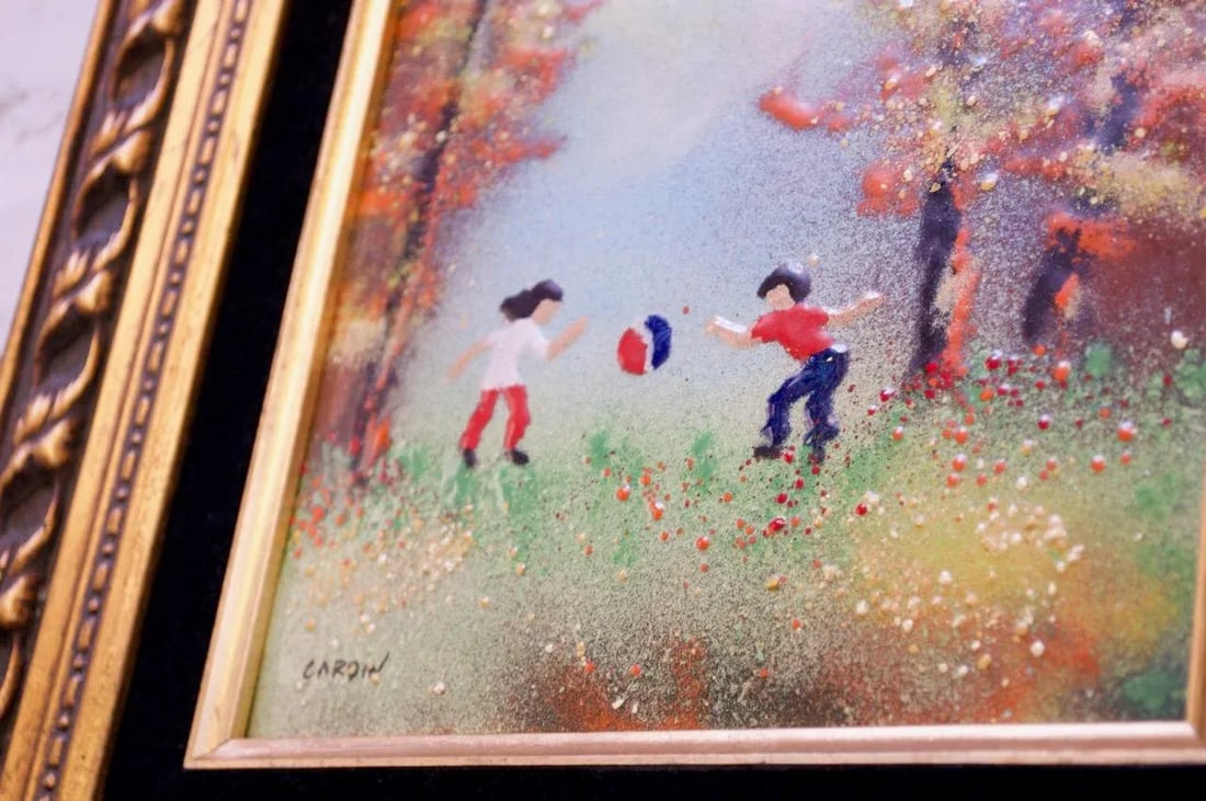French Enamel on Copper Painting by Louis Cardin - 5