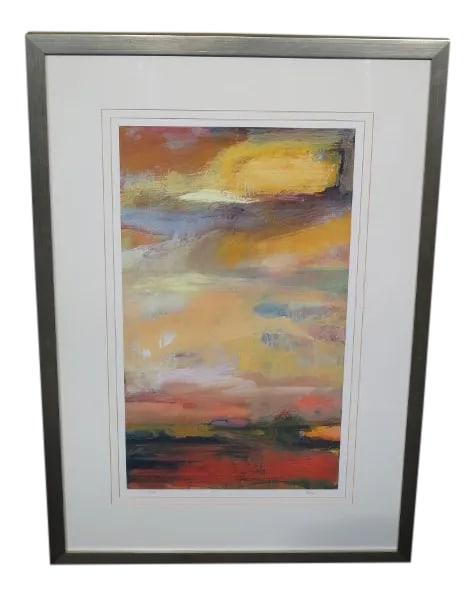 Abstract Horizon Modern Print W. King Ambler: W. King Amber Framed "Abstract Horizon" Modern Print. New floor model. Condition: Excellent Clean Original Finish & Condition Size: 26.5w x 38h Discontinued Item Condition: Alterations: Original Condi