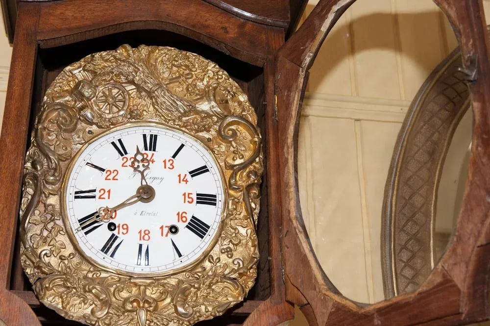 French Antique Oak Long Case Clock - 2