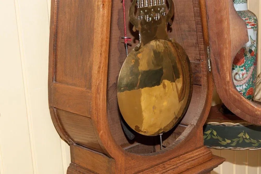 French Antique Oak Long Case Clock - 3