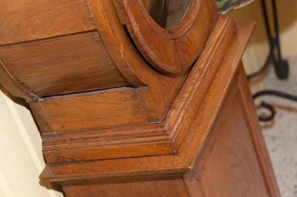 French Antique Oak Long Case Clock - 6