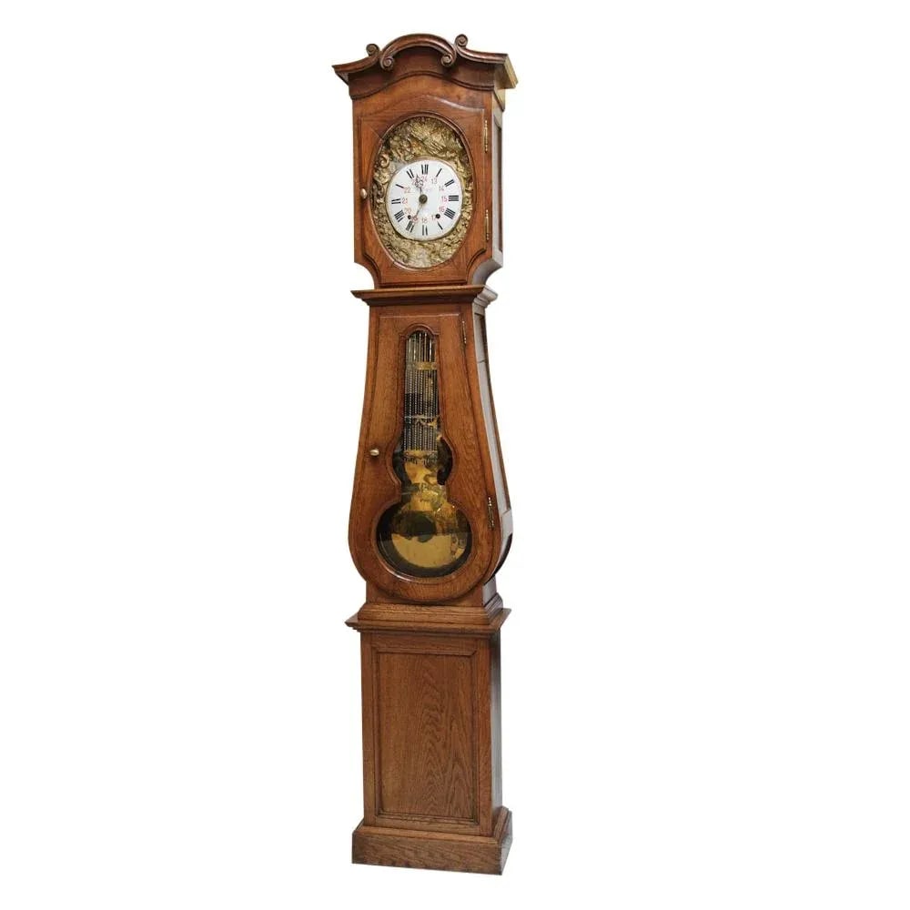 French Antique Oak Long Case Clock - 8