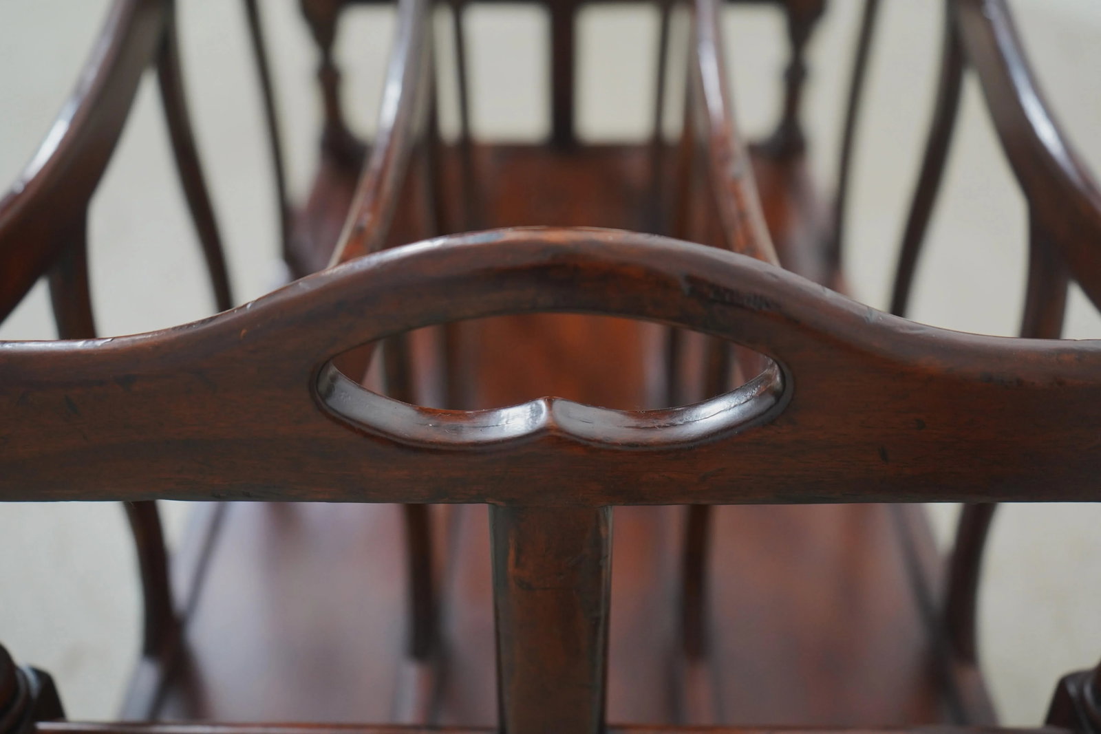 Jonathan Charles 1 Drawer Mahogany Canterbury Magazine Rack - 12
