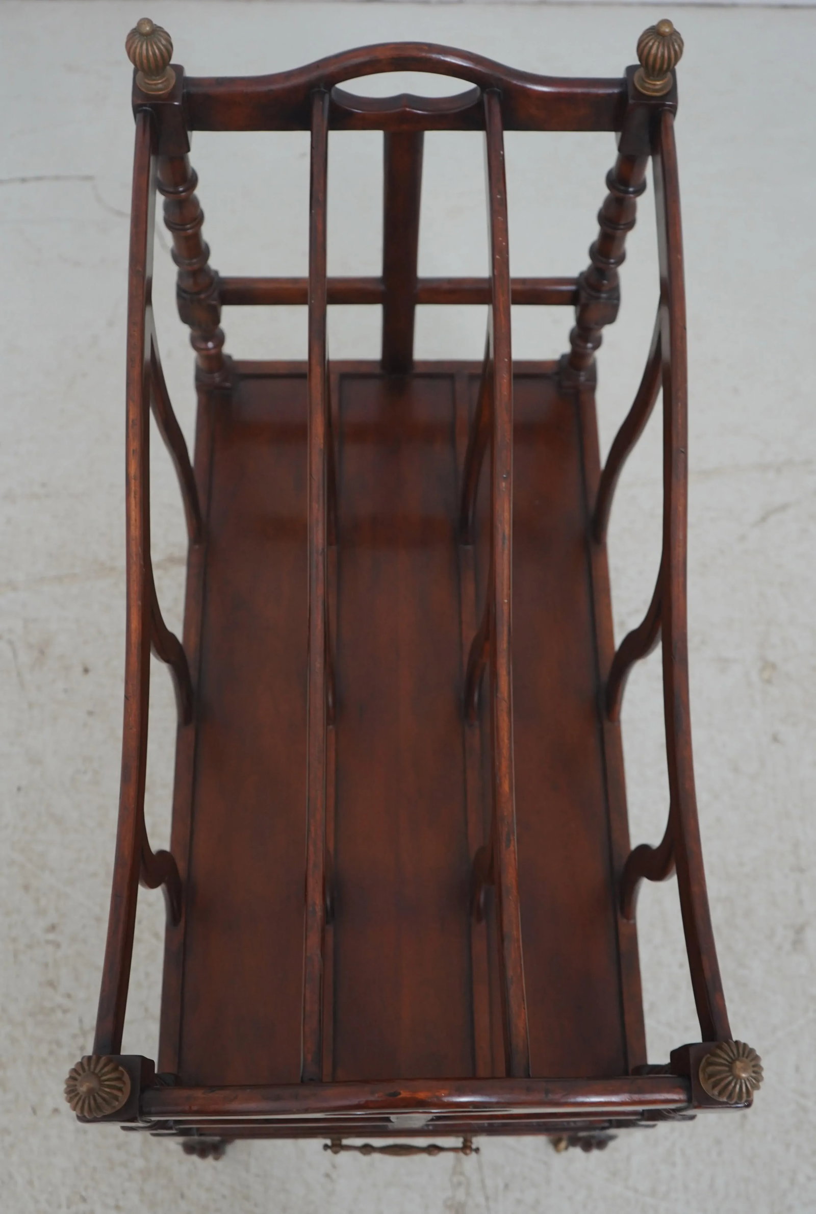 Jonathan Charles 1 Drawer Mahogany Canterbury Magazine Rack - 8
