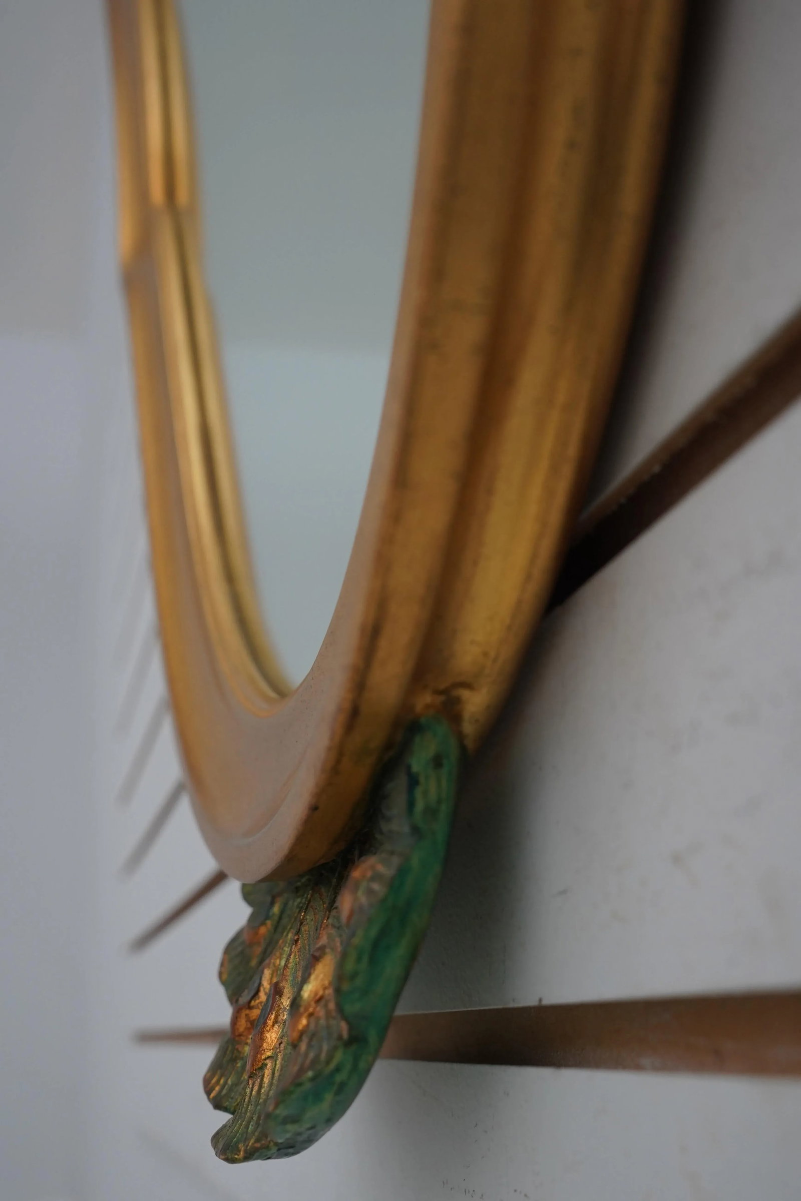 Carvers Guild Gold Frame Peacock Decorator Mirror - 5