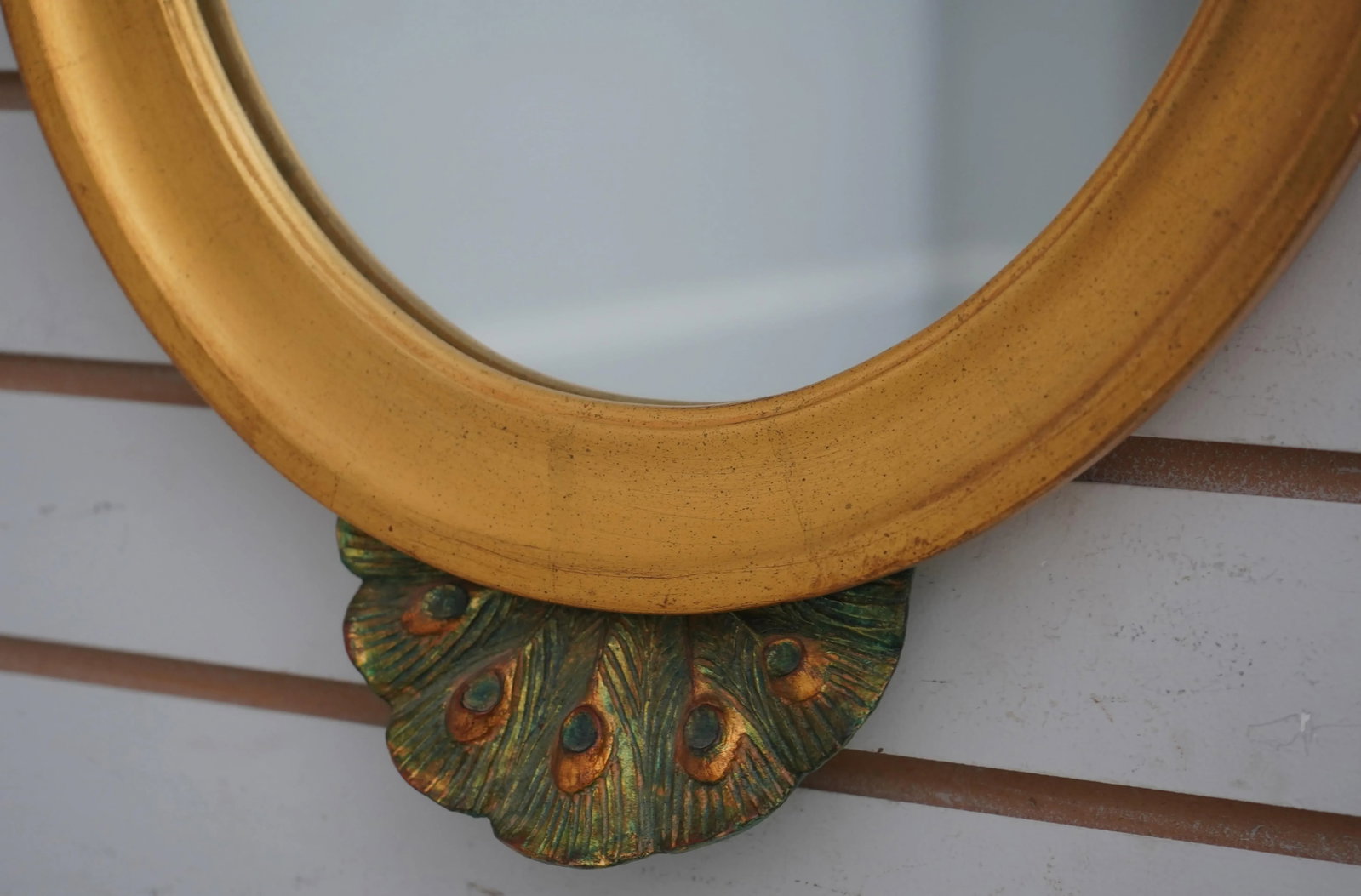 Carvers Guild Gold Frame Peacock Decorator Mirror - 8