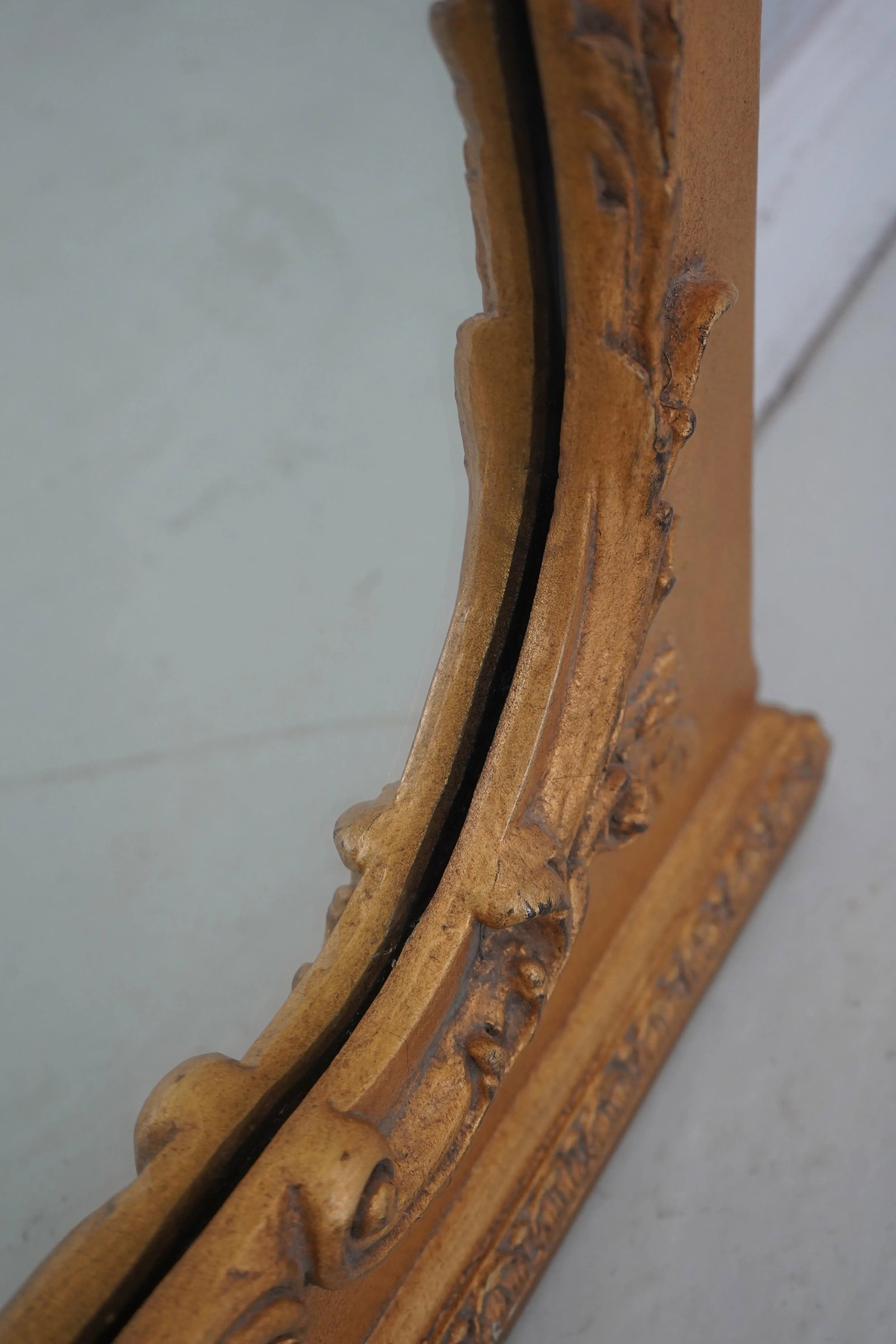 French Louis XV Trumeau Style Gold Mirror - 6