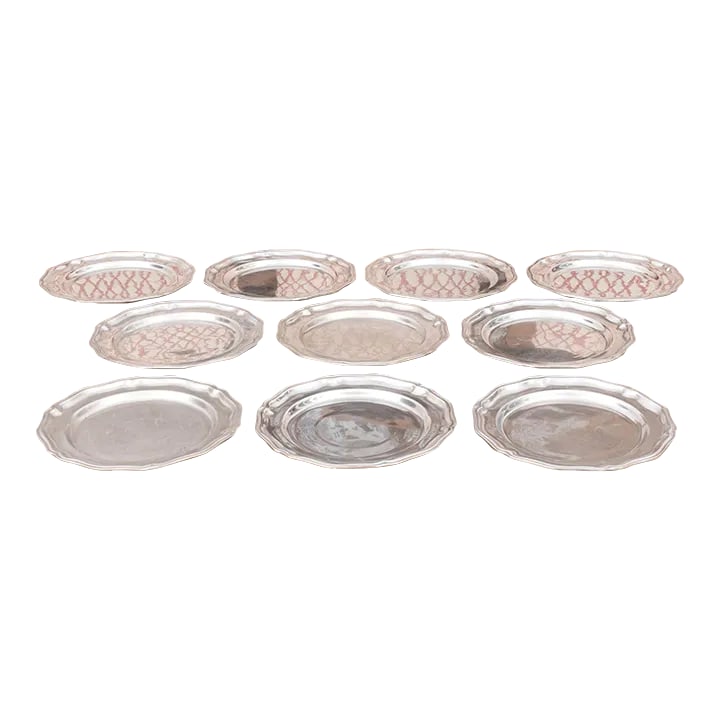 Vintage Wilton Ware Pewter Chargers- Set of 10 (1 of 11)