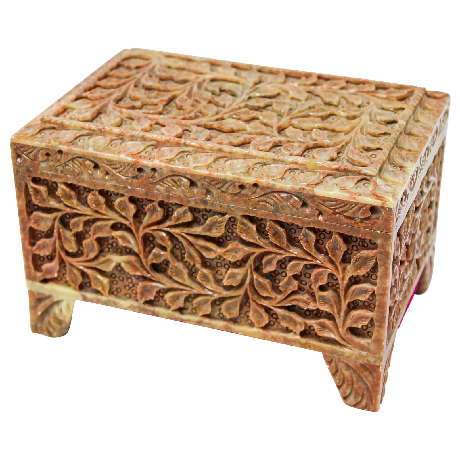 Hand-Carved Stone Jewelry Box Rajasthan, India (1 of 13)