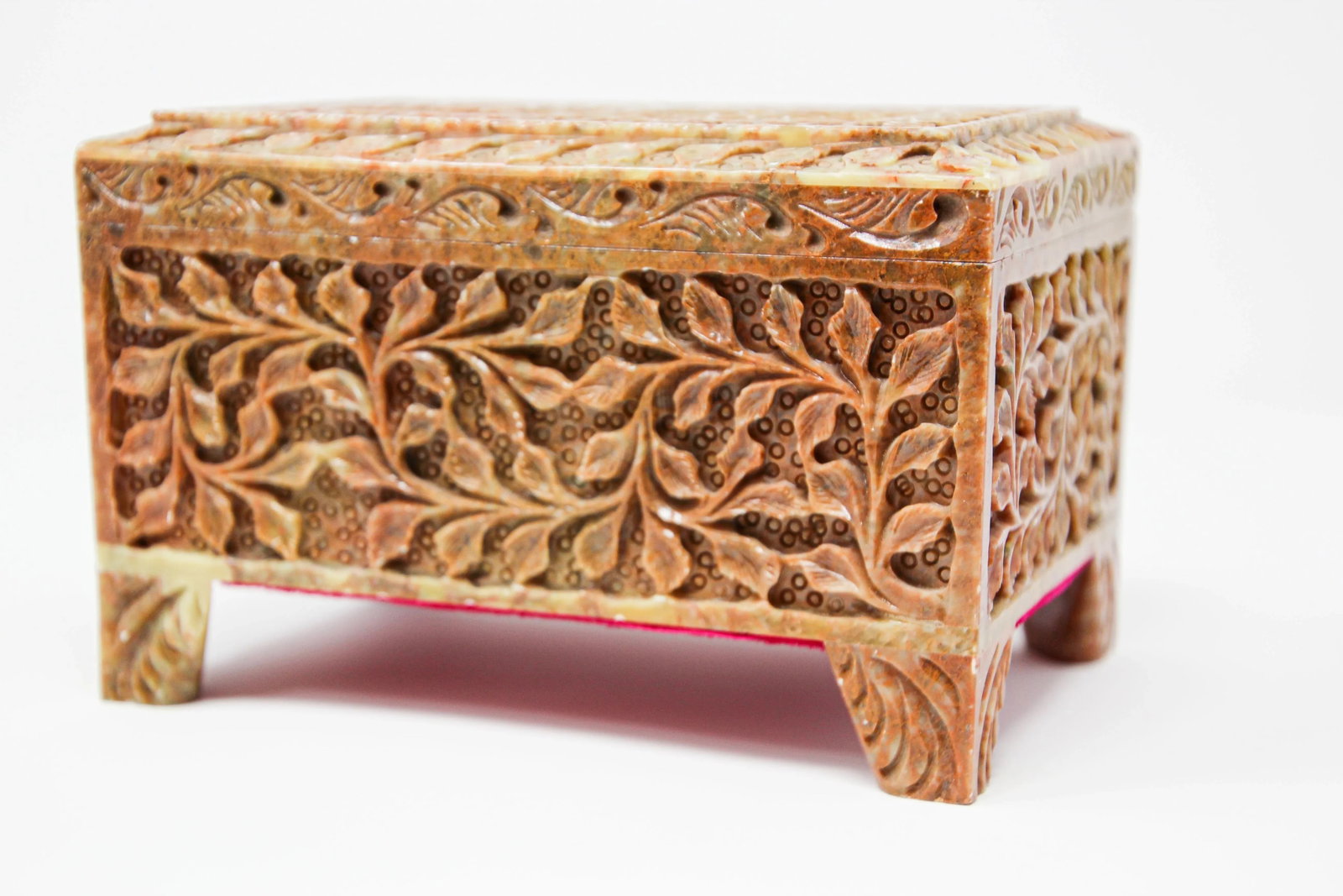 Hand-Carved Stone Jewelry Box Rajasthan, India - 2