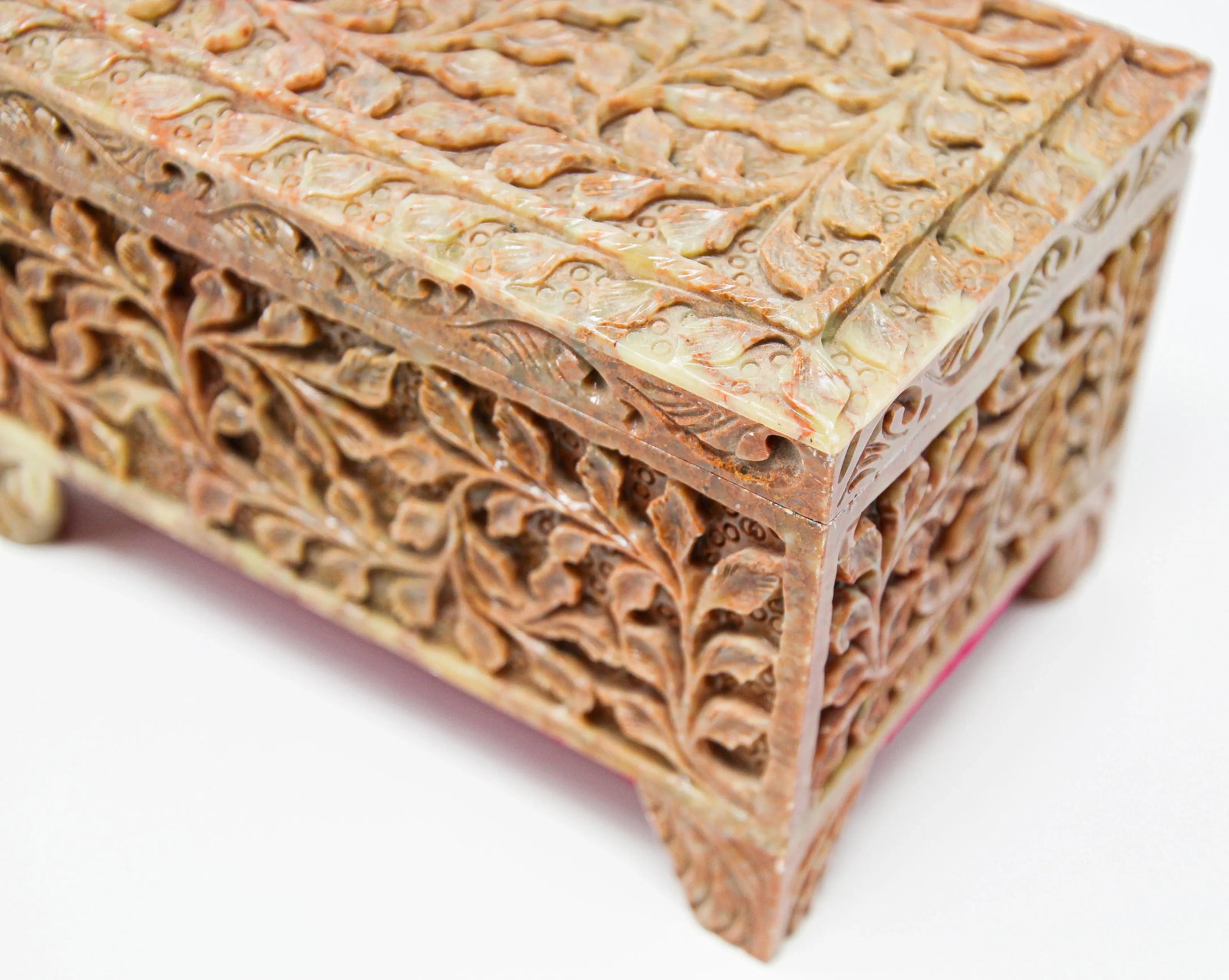 Hand-Carved Stone Jewelry Box Rajasthan, India - 3