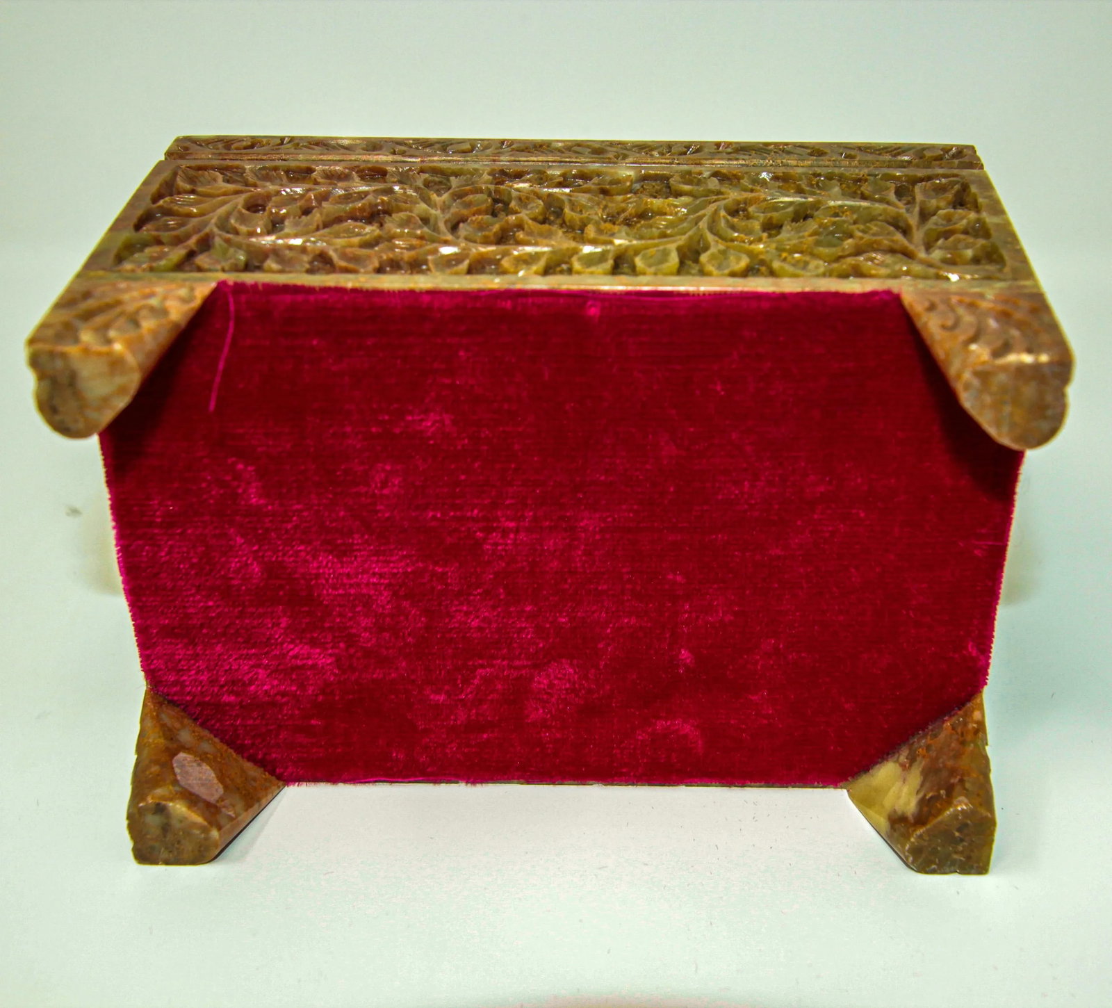 Hand-Carved Stone Jewelry Box Rajasthan, India - 6