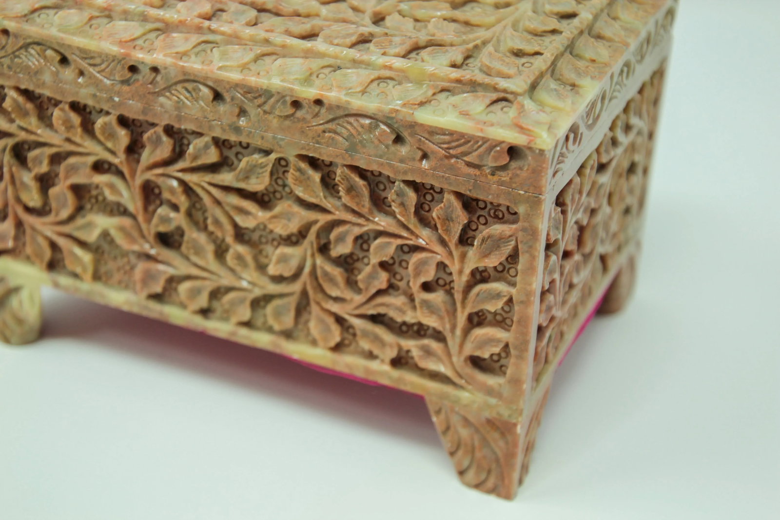 Hand-Carved Stone Jewelry Box Rajasthan, India - 7