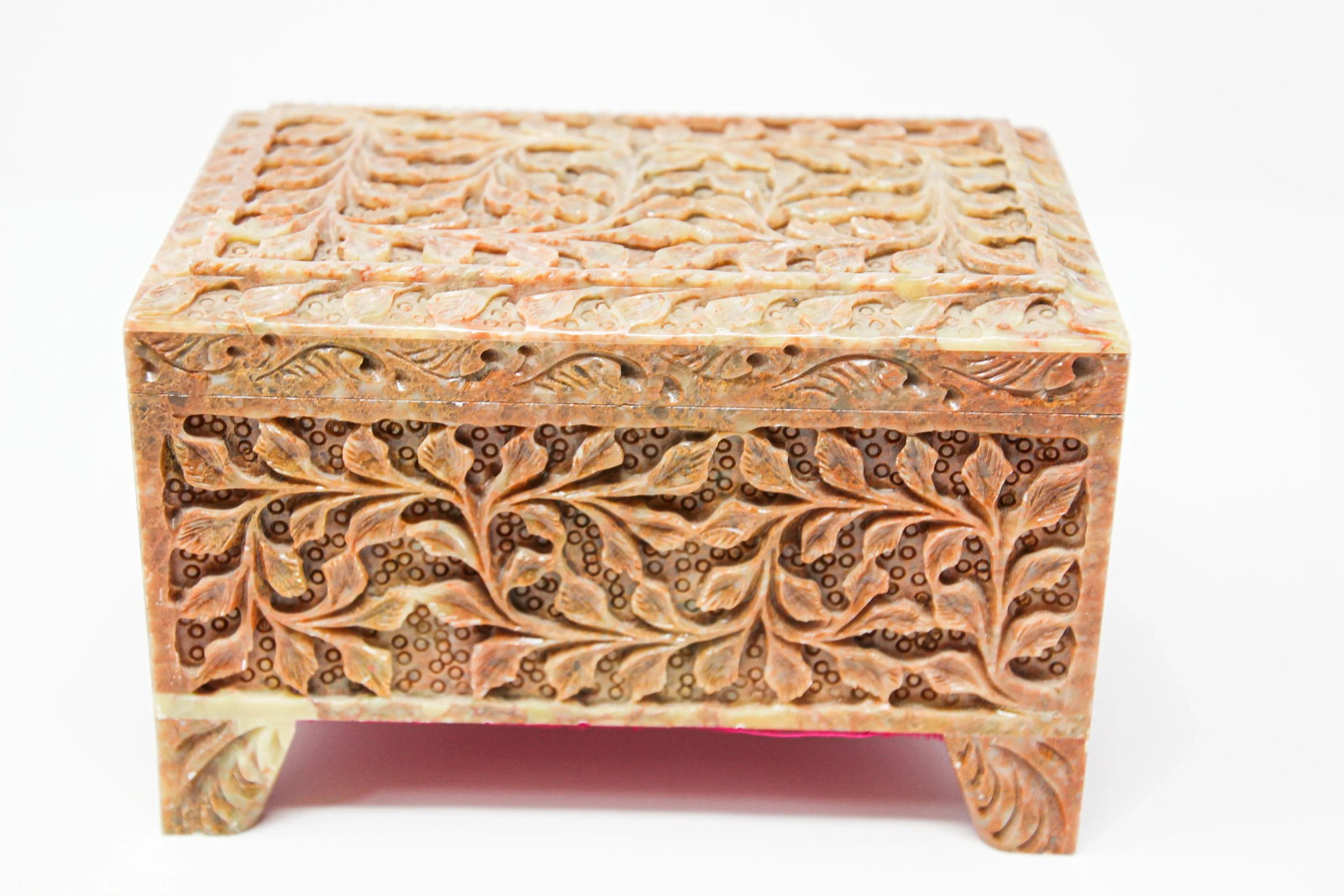 Hand-Carved Stone Jewelry Box Rajasthan, India - 8