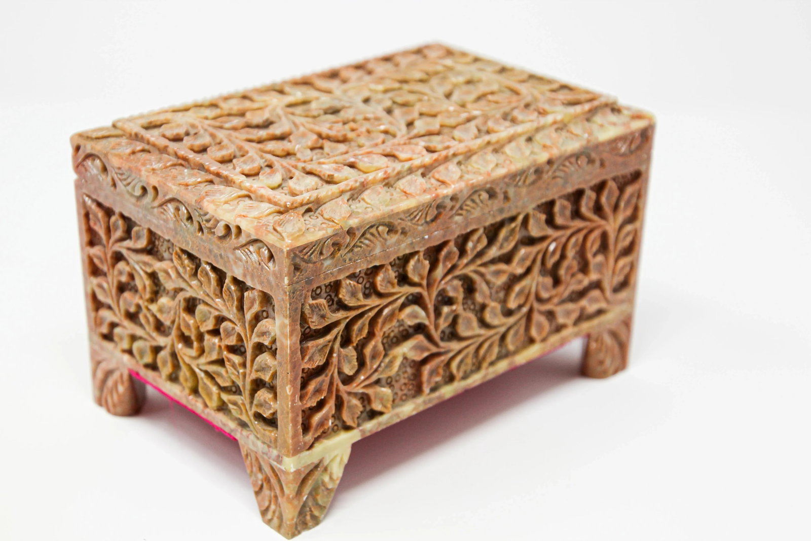 Hand-Carved Stone Jewelry Box Rajasthan, India - 9