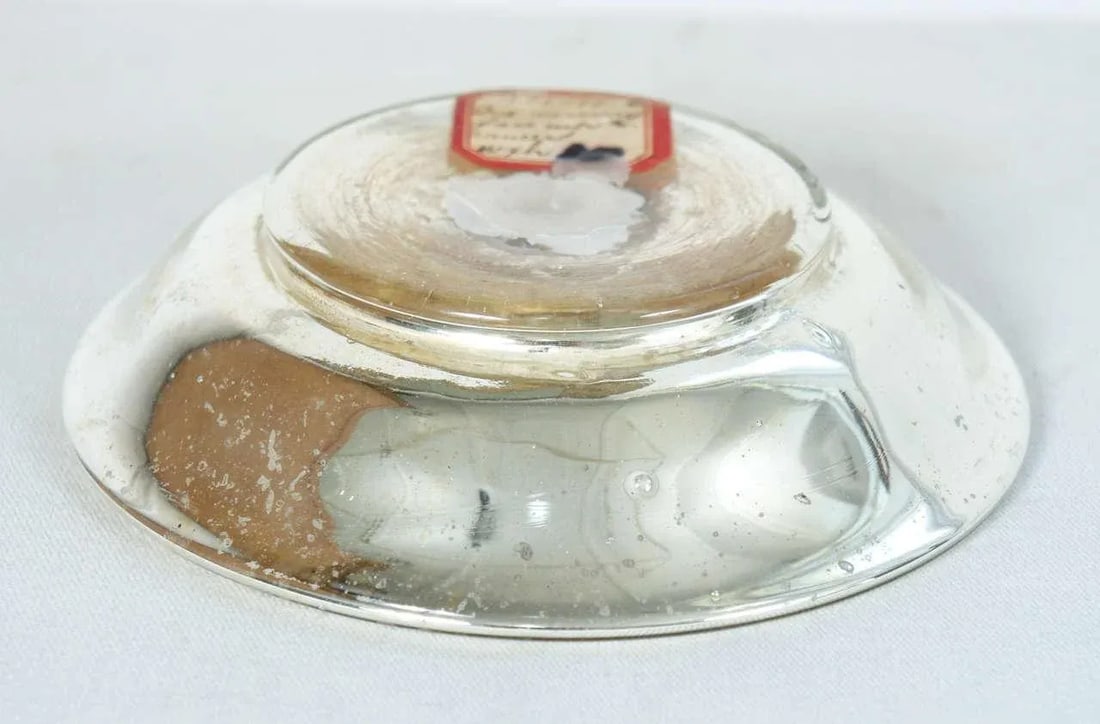 Mercury Glass Cups And Saucers - Service for 3 - 7