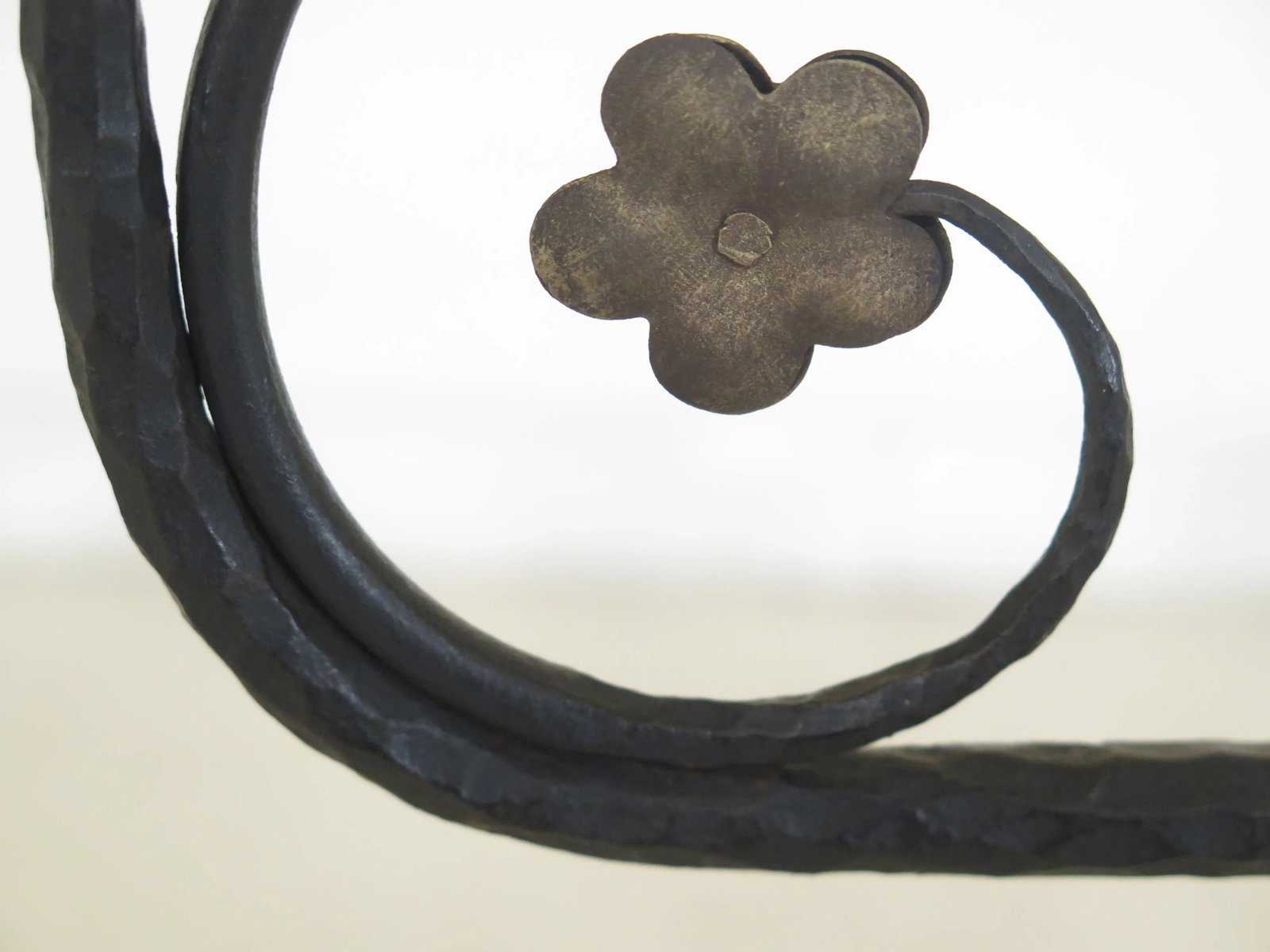 Hand Crafted Wrought Iron Tall Candlestick - 7