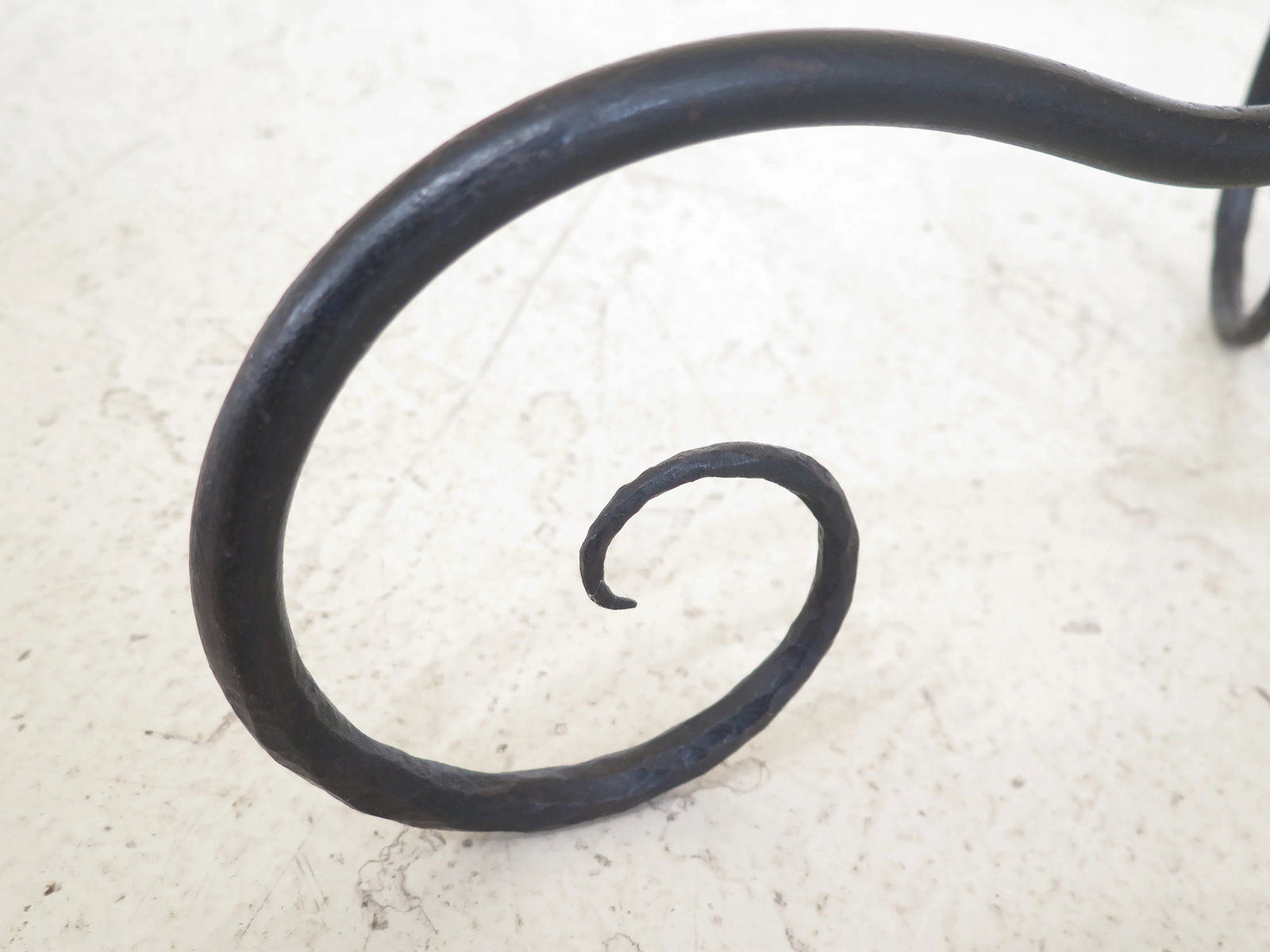 Hand Crafted Wrought Iron Tall Candlestick - 9