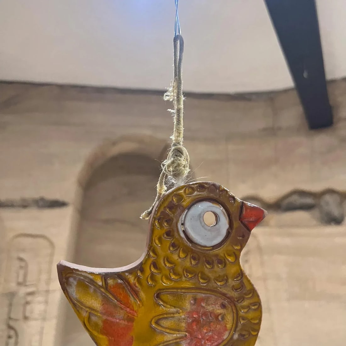 1960s Pacific Stoneware Art Pottery Birdie Wind Chime - 5