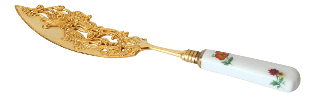 Limoges Gilded Porcelain Handle Cake Server (1 of 6)