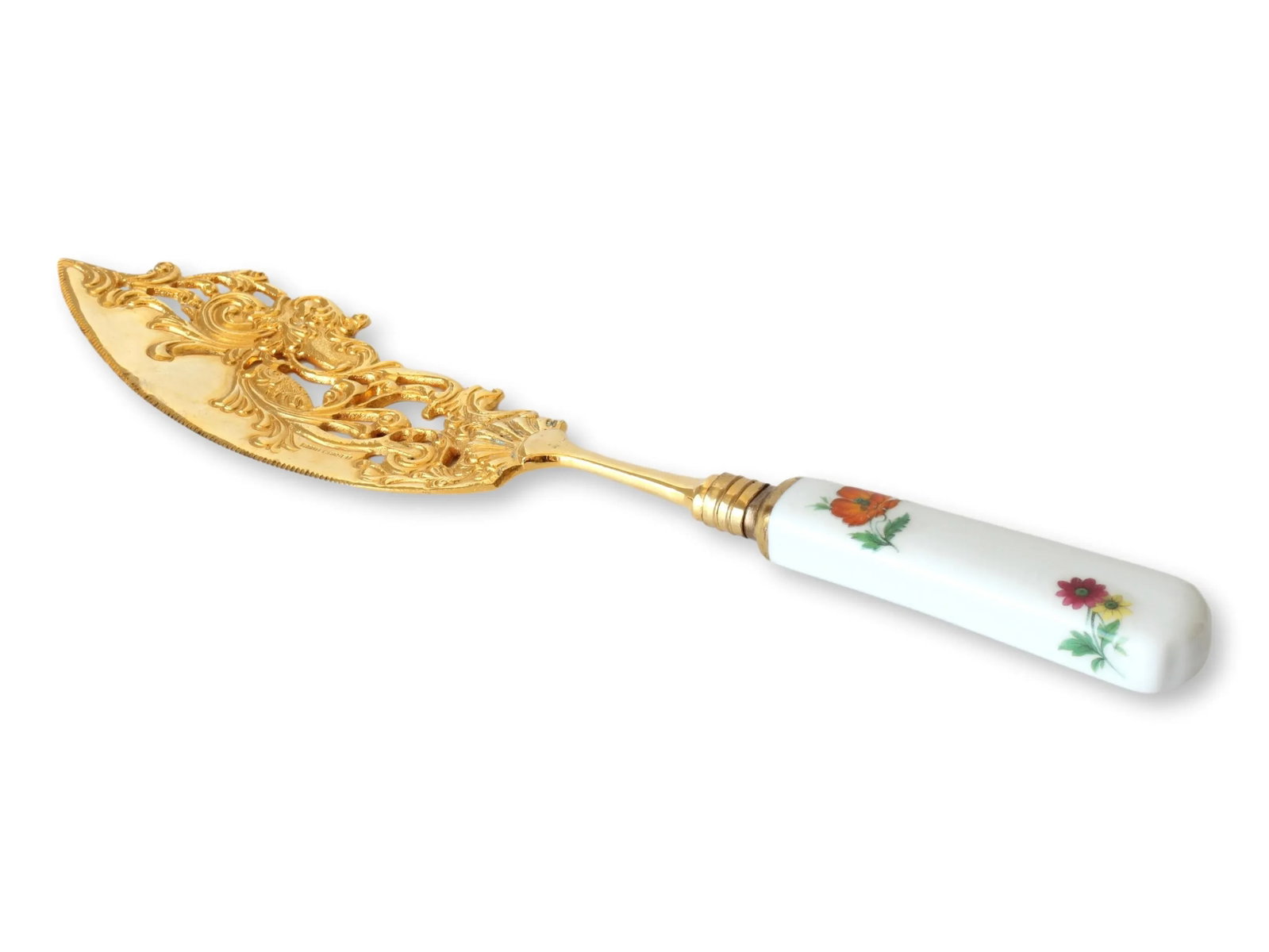 Limoges Gilded Porcelain Handle Cake Server - 5