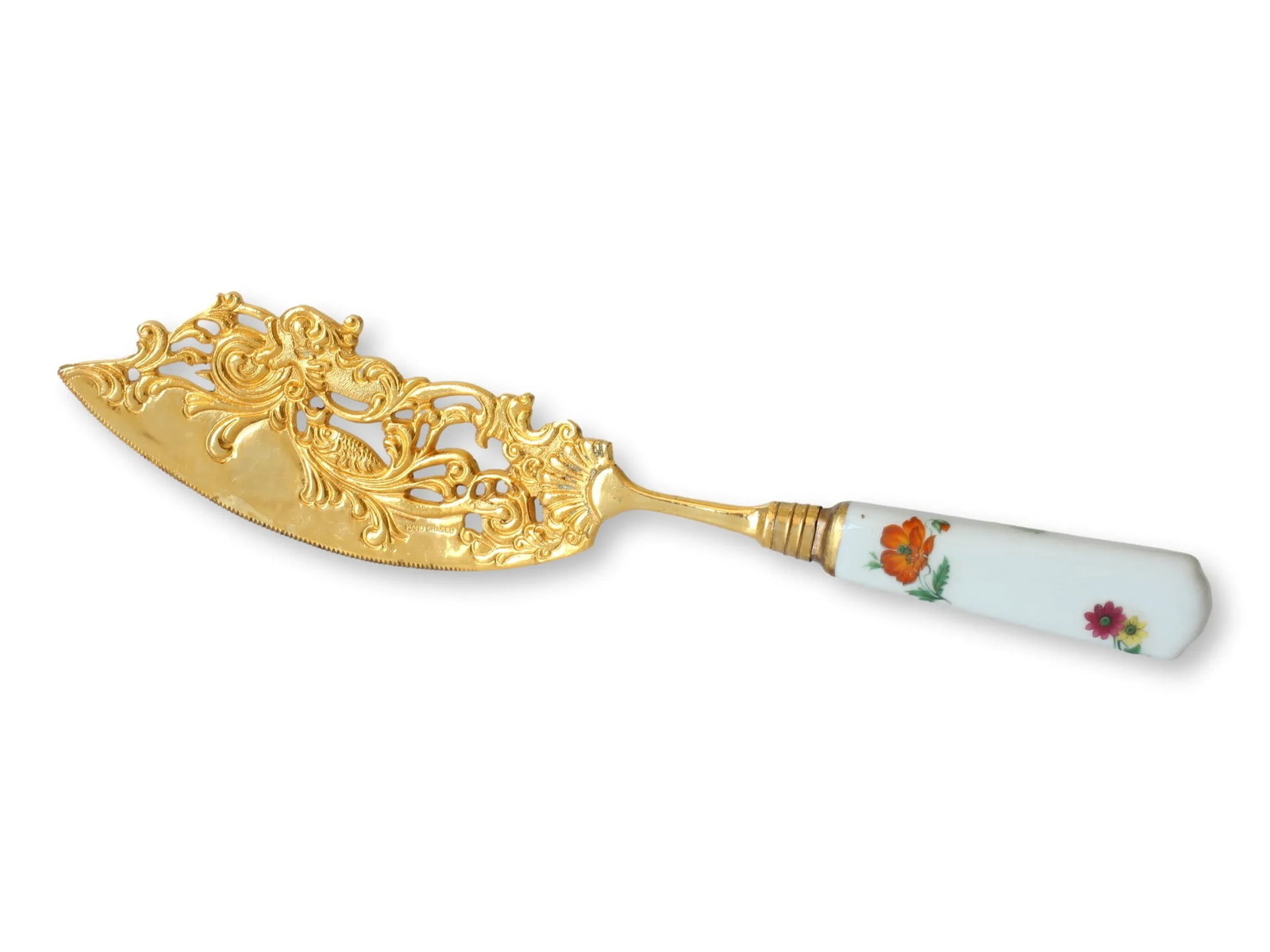 Limoges Gilded Porcelain Handle Cake Server - 6