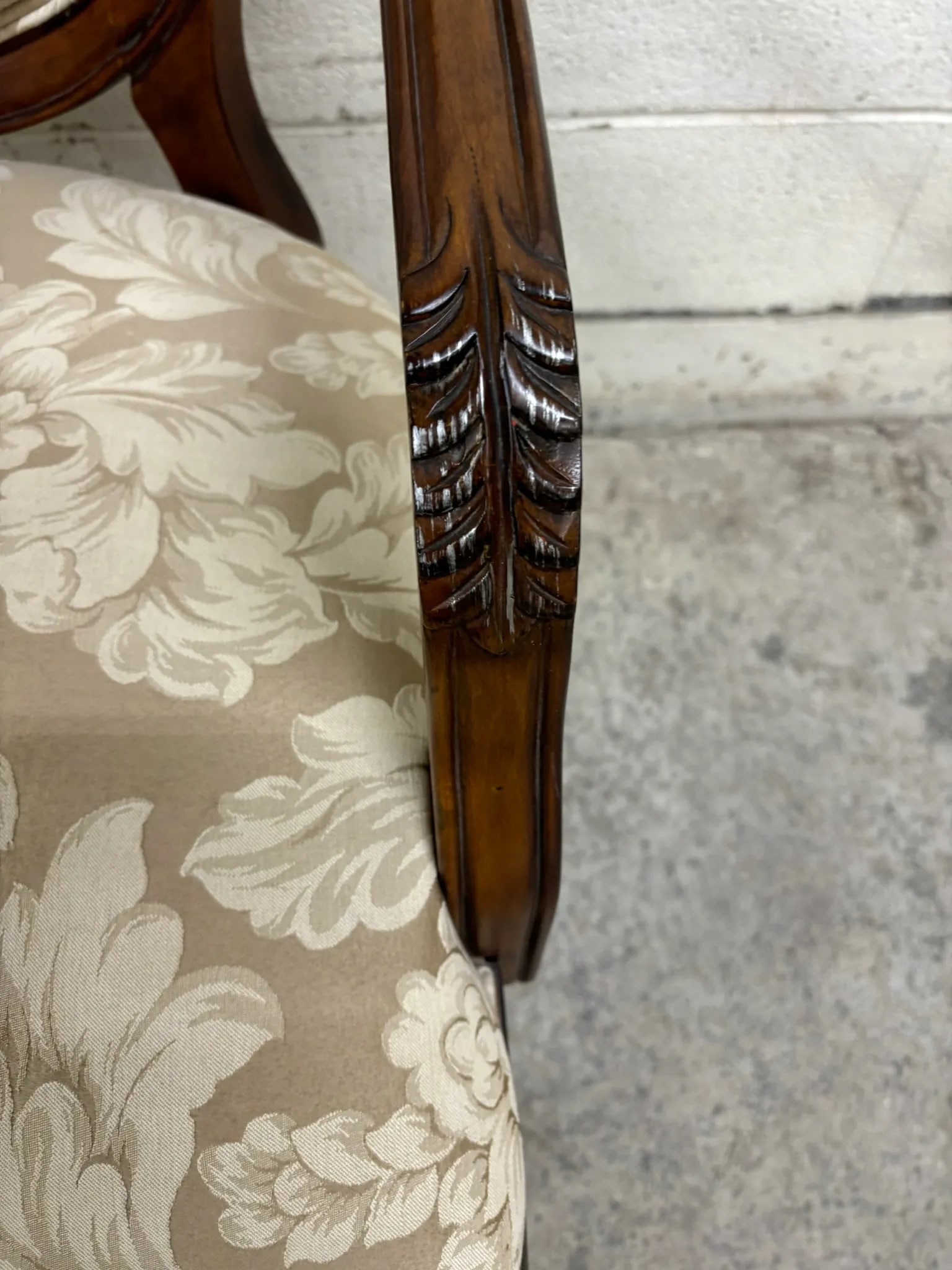 Vintage Dongguan French Louis XVI Style Armchairs or Bergere Chairs - Pair - 4