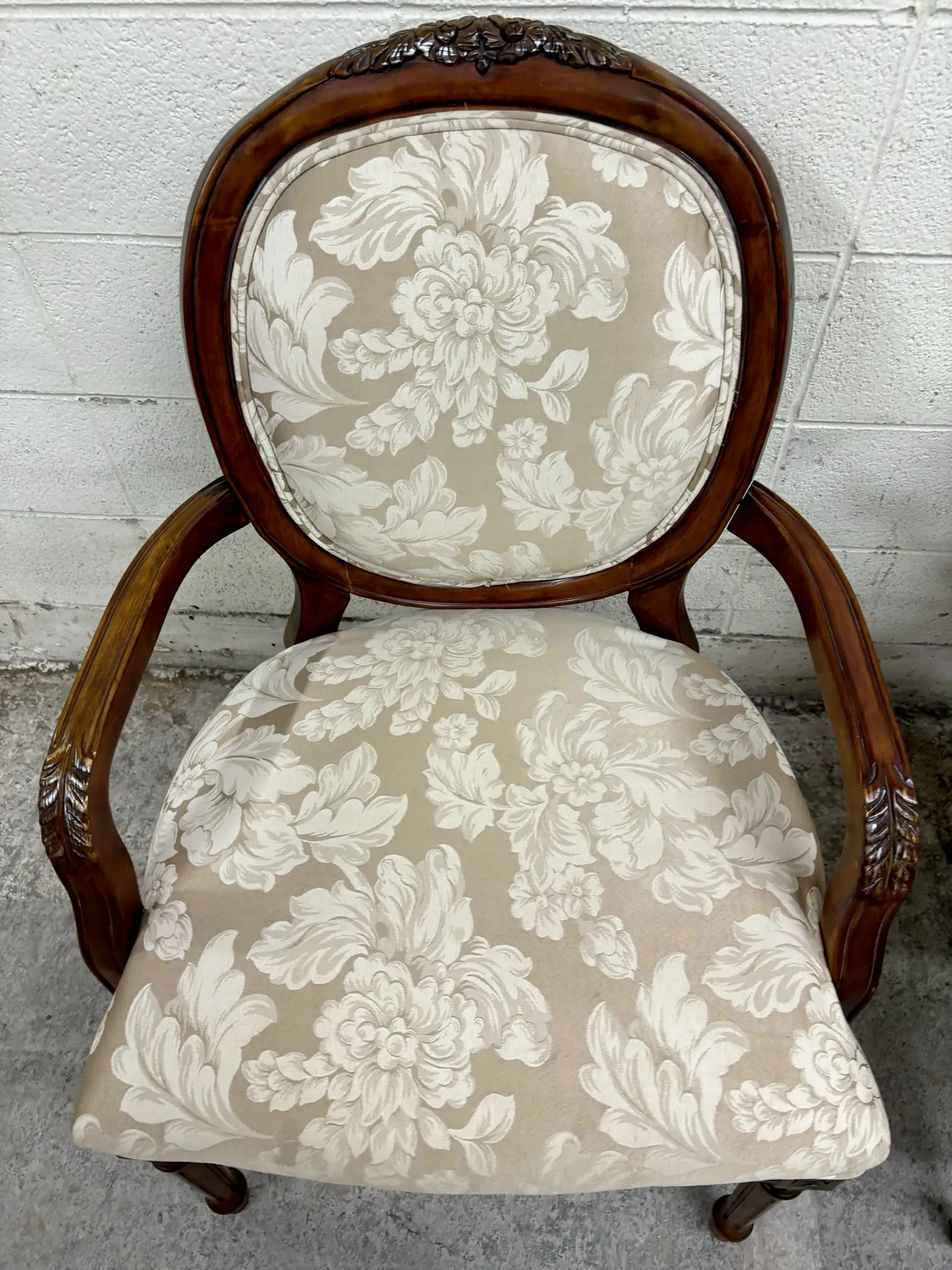 Vintage Dongguan French Louis XVI Style Armchairs or Bergere Chairs - Pair - 8