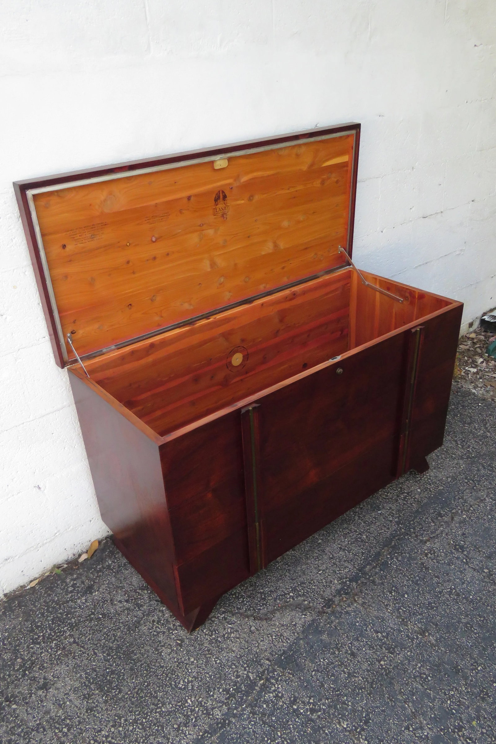 Mid 20th Century Lane Cedar Chest Blanket Trunk Window Bench With a Drawer - 12