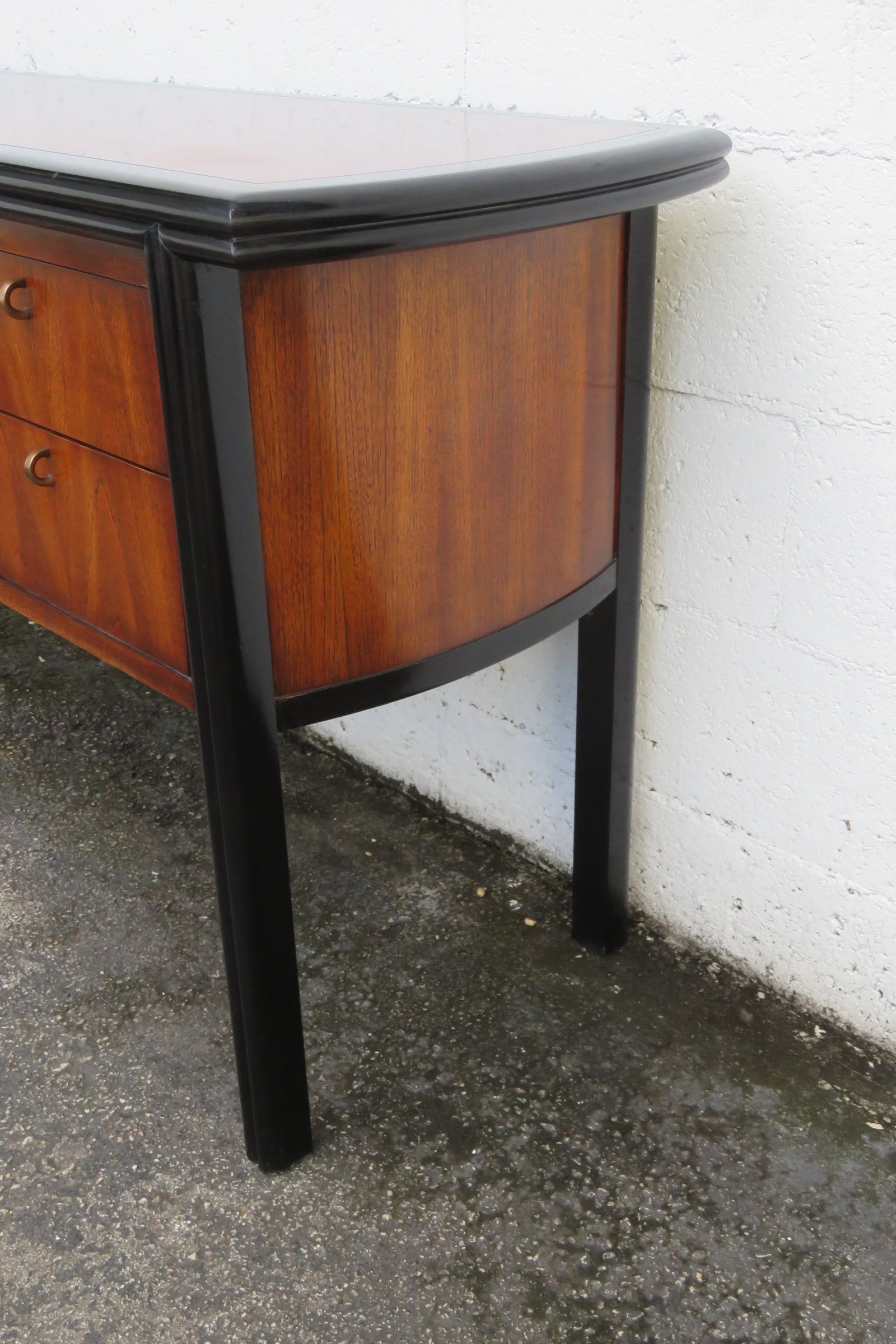 Century Hollywood Regency Sideboard Buffet Tv Media Entry Console - 11