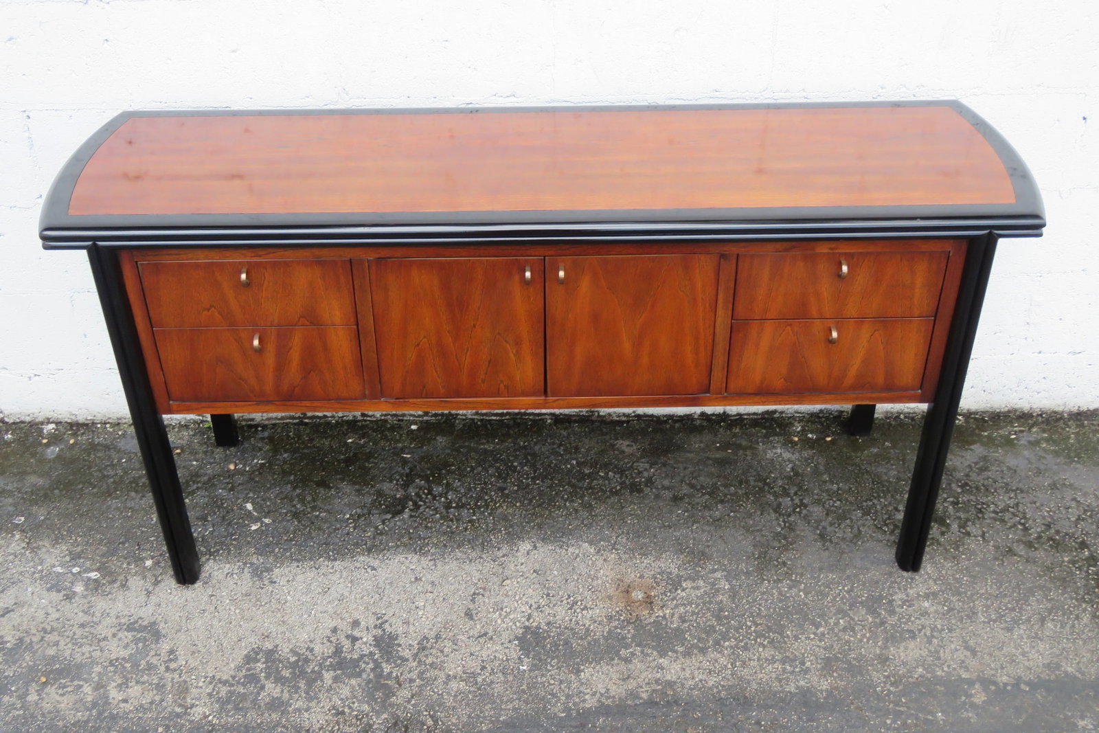 Century Hollywood Regency Sideboard Buffet Tv Media Entry Console - 2