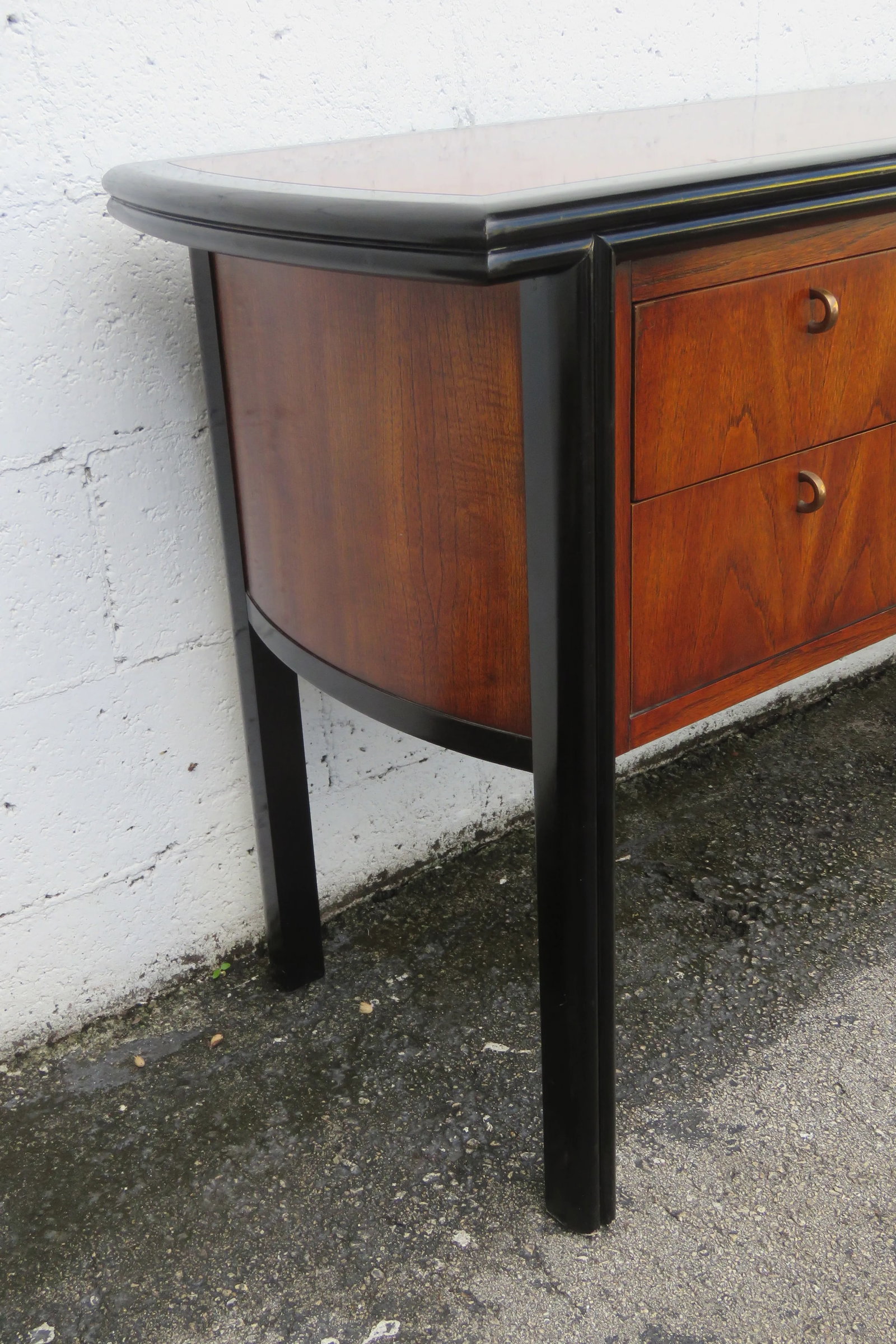 Century Hollywood Regency Sideboard Buffet Tv Media Entry Console - 8