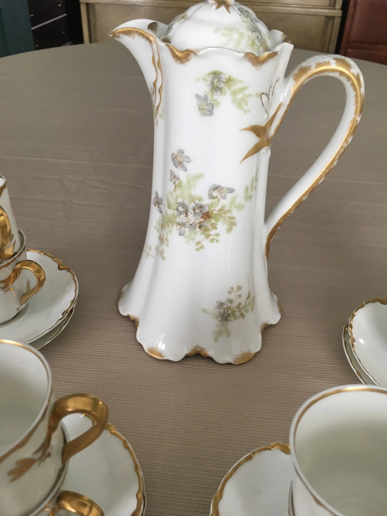 1970s Haviland Limoges Tea Chocolate Set - 18 Pieces - 2