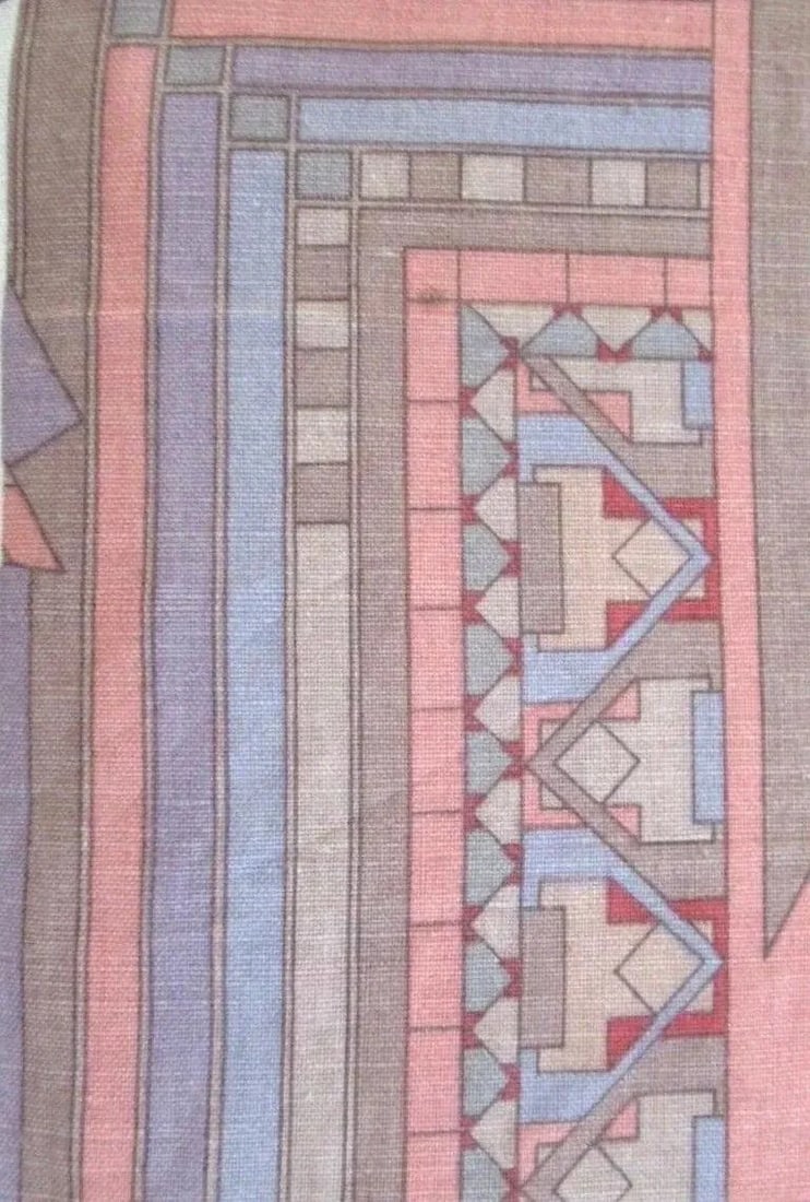 1950s Frank Lloyd Wright for Schumacher Imperial Tokyo Textile- 3 Yards - 10