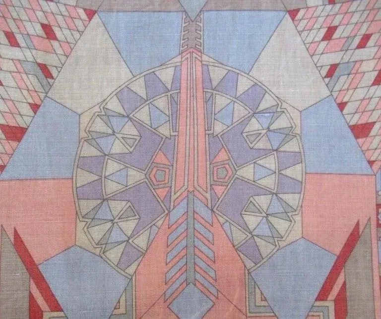 1950s Frank Lloyd Wright for Schumacher Imperial Tokyo Textile- 3 Yards - 6