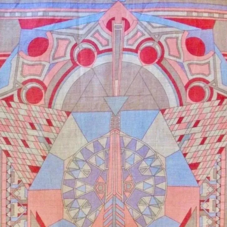1950s Frank Lloyd Wright for Schumacher Imperial Tokyo Textile- 3 Yards - 8