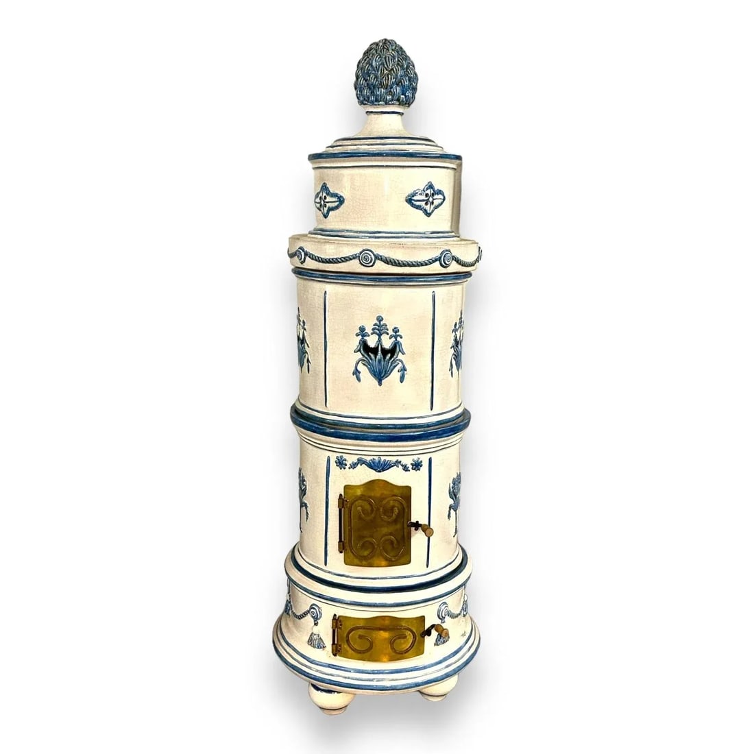 Italian Majolica Glazed Terra Cotta Stove - 2